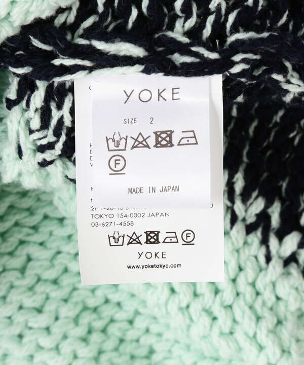 YOKE/ヨーク/Intarsia Crewneck Sweater