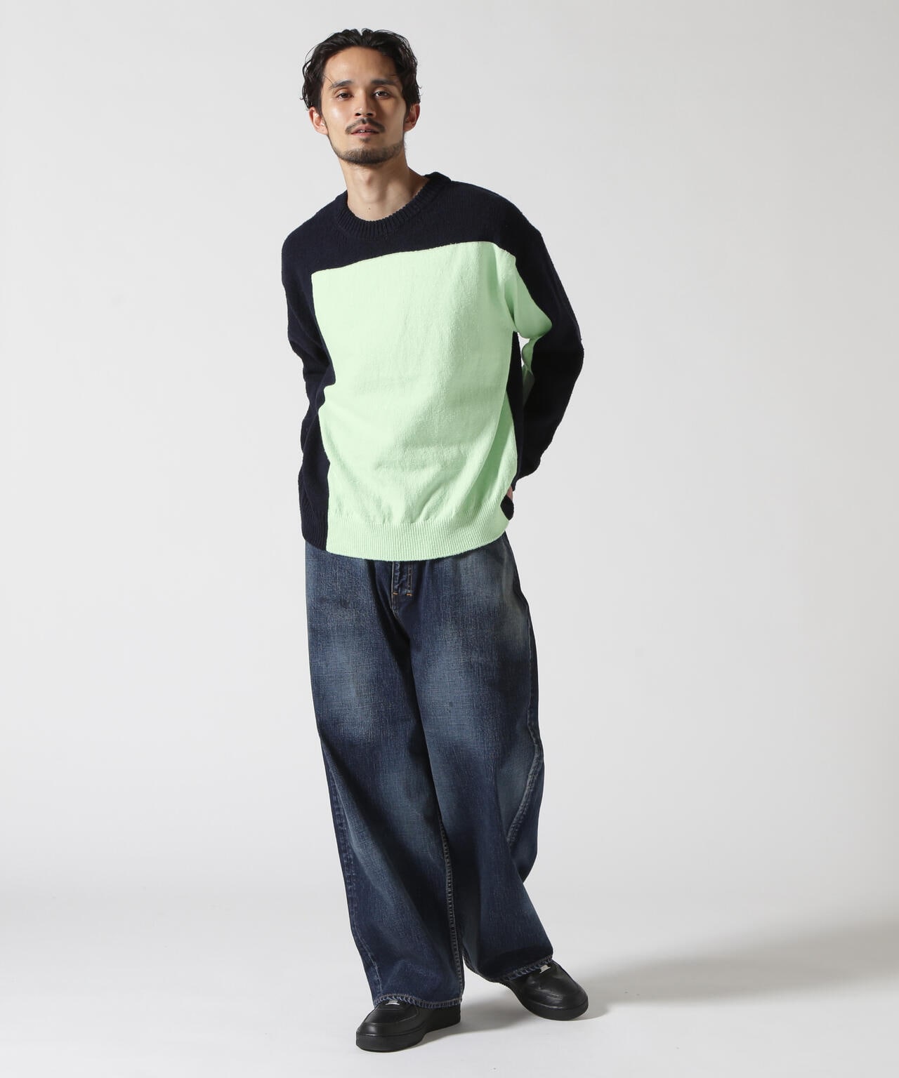 YOKE/ヨーク/Intarsia Crewneck Sweater | GARDEN ( ガーデン ) | US