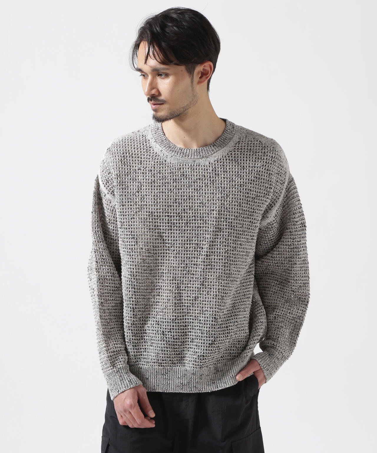 買い銀座YOKE/ヨーク LARGE MESHED CREW NECK KNIT トップス