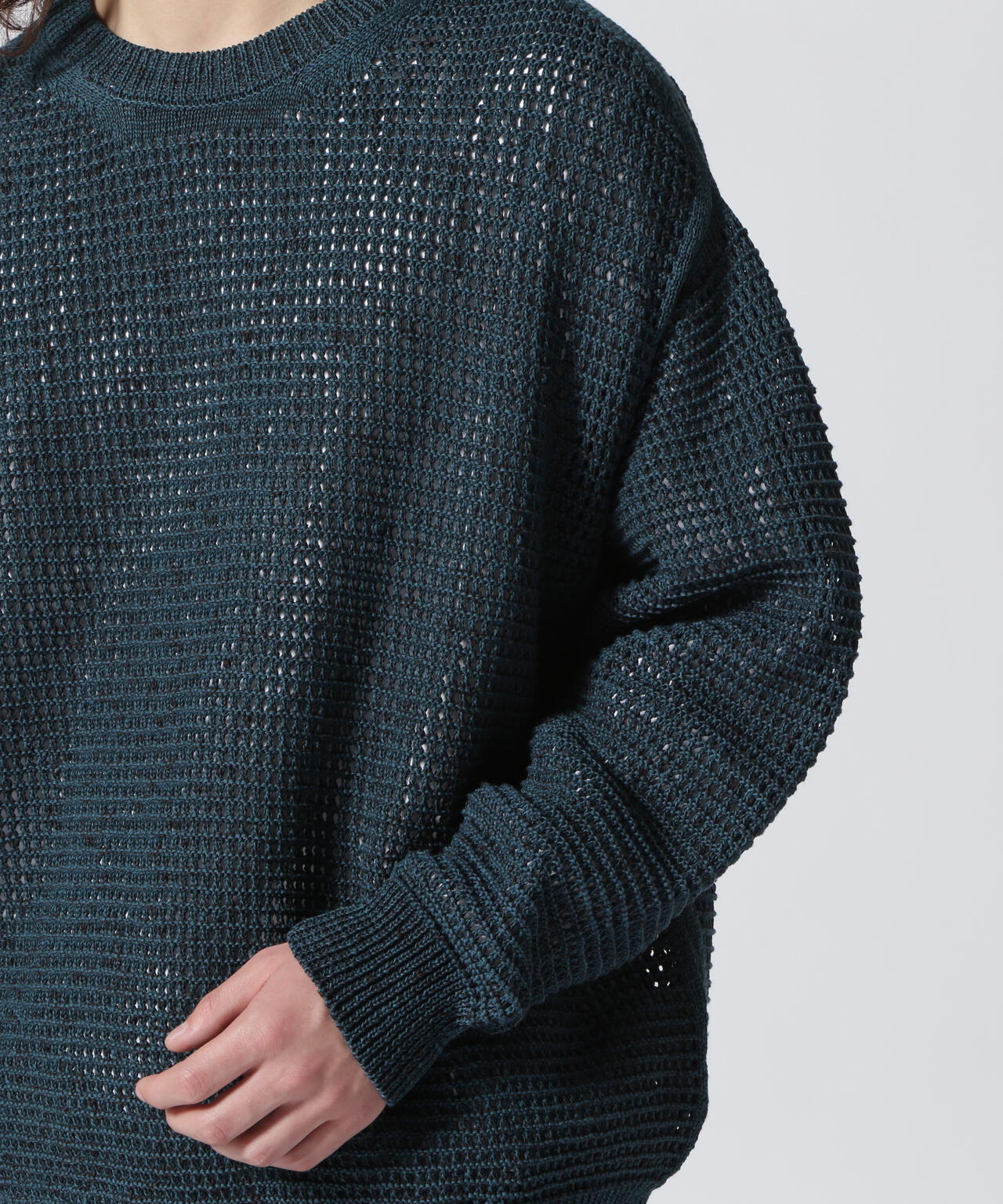 YOKE/ヨーク/MESH KNITTED CREWNECK SWEATER | GARDEN ( ガーデン 