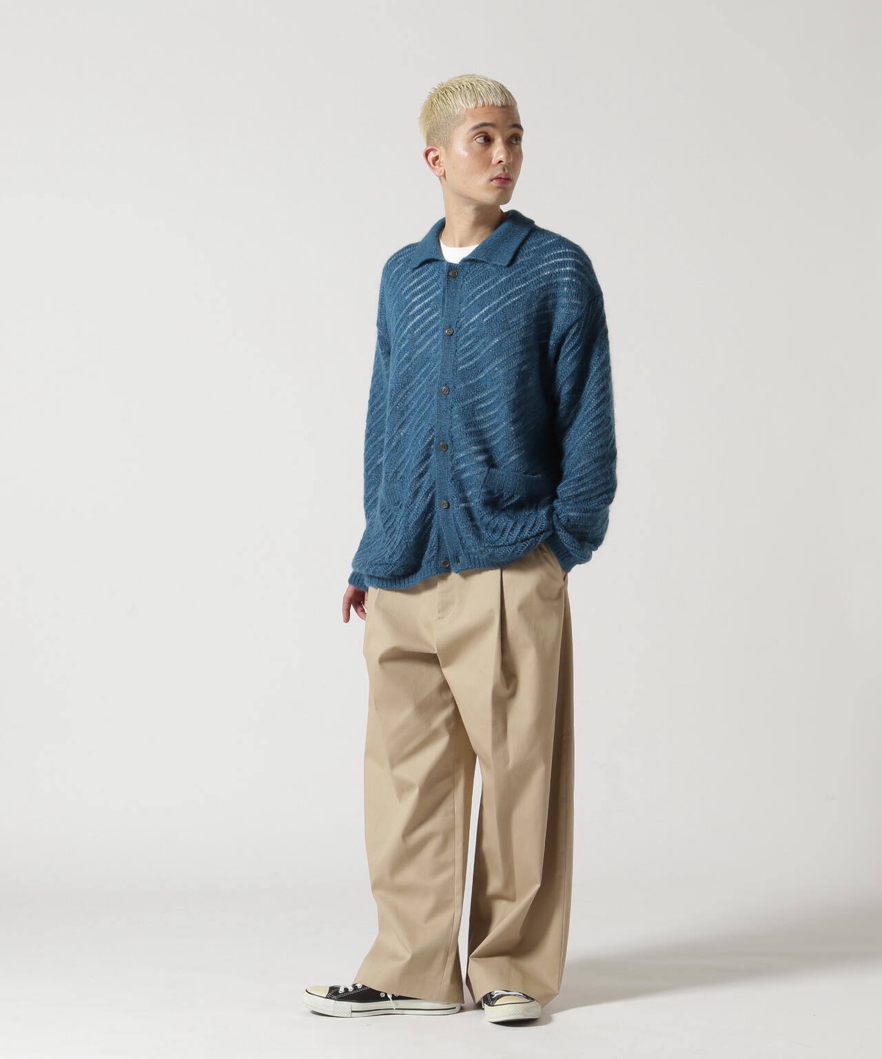 YOKE/ヨーク/SILK MOHAIR BUTTONED CARDIGAN | GARDEN ( ガーデン 