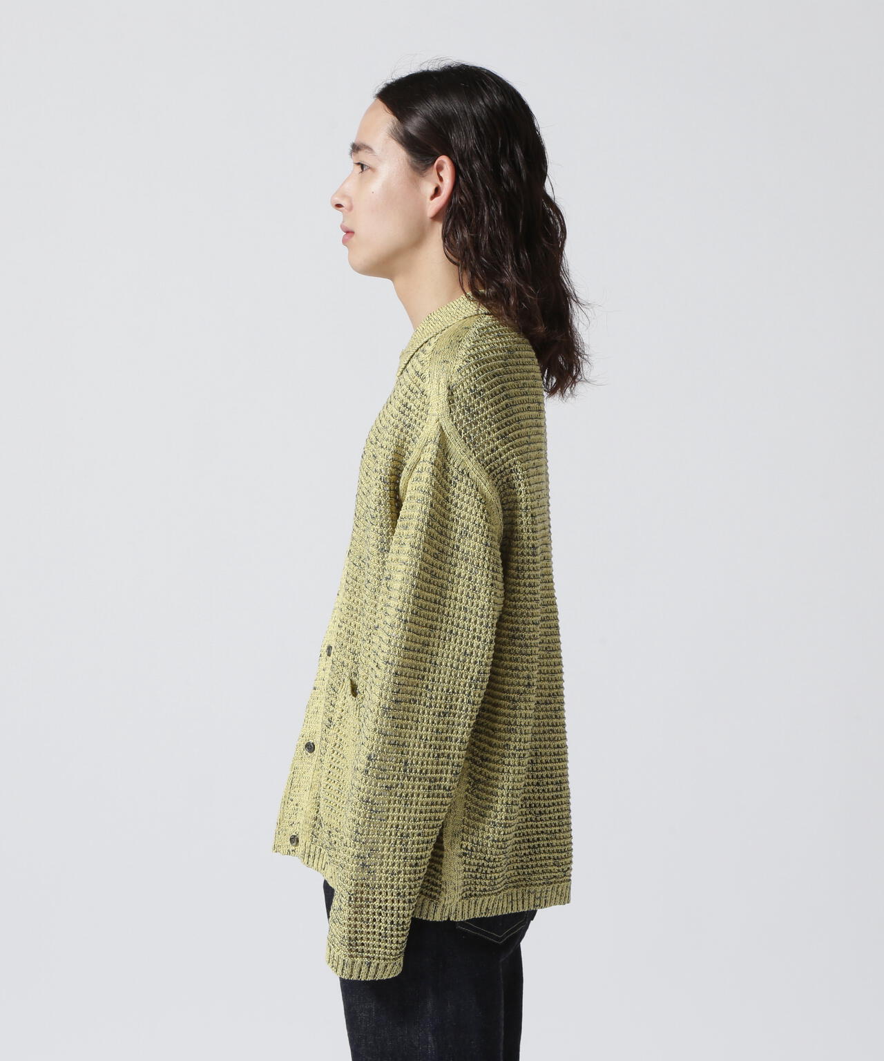 YOKE/ヨーク/MESH KNITTED BUTTONED CARDIGAN | GARDEN ( ガーデン 