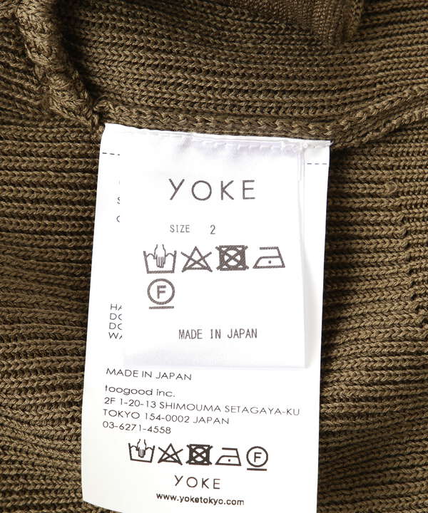 YOKE/ヨーク/RIB ZIP UP CARDIGAN