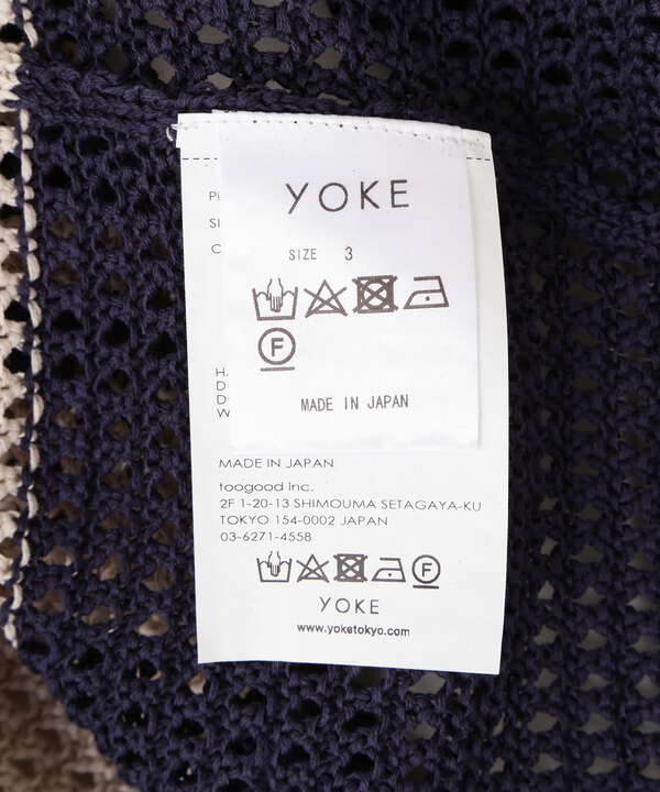 YOKE/ヨーク/BORDER MESH KNIT VEST