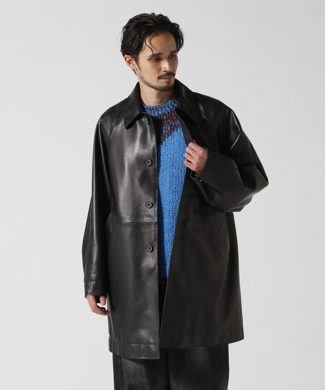 YOKE/ヨーク/LEATHER CUT OFF HALF COAT | GARDEN ( ガーデン ) | US 