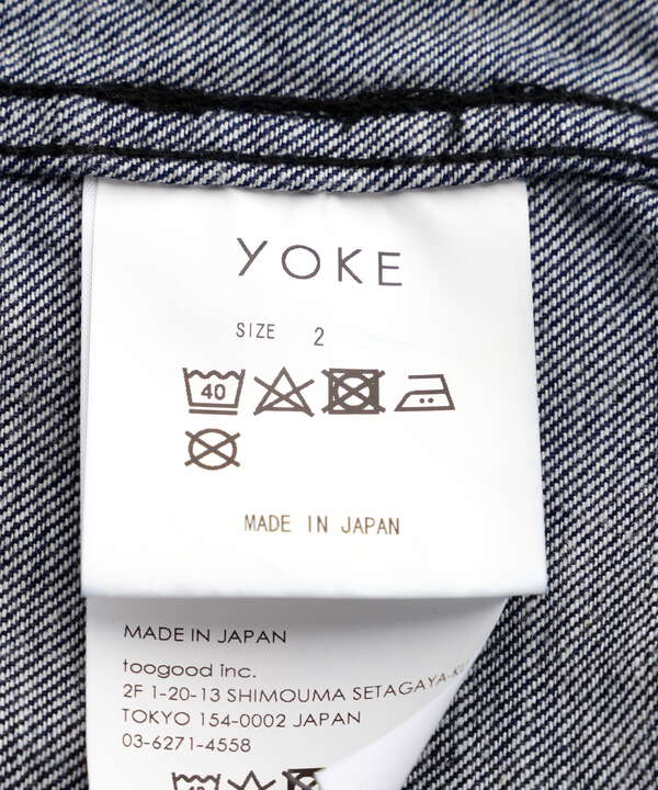 YOKE/ヨーク/DENIM COVERALL HALF COAT
