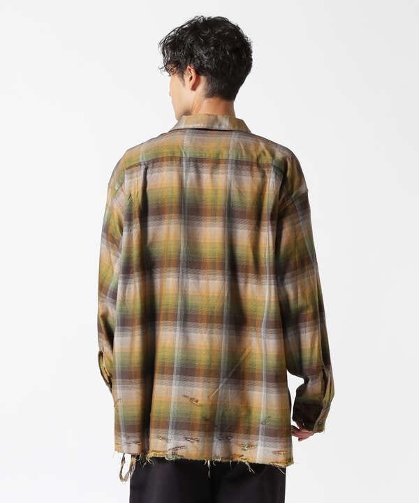 ANCELLM/アンセルム/R/C CHECK CRASH LS SHIRT