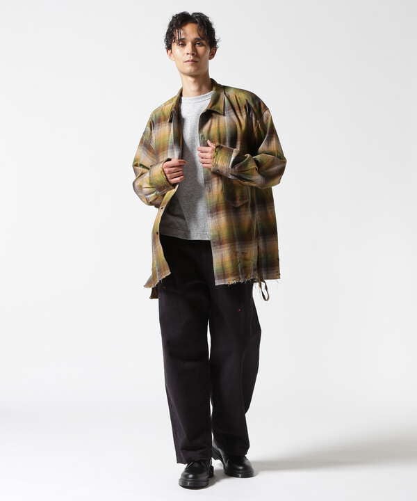 ANCELLM/アンセルム/R/C CHECK CRASH LS SHIRT