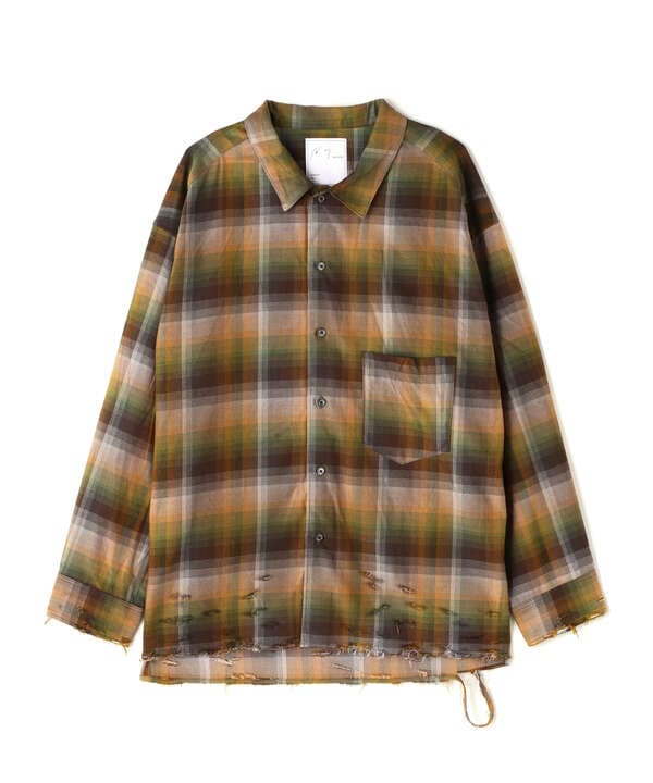 ANCELLM/アンセルム/R/C CHECK CRASH LS SHIRT