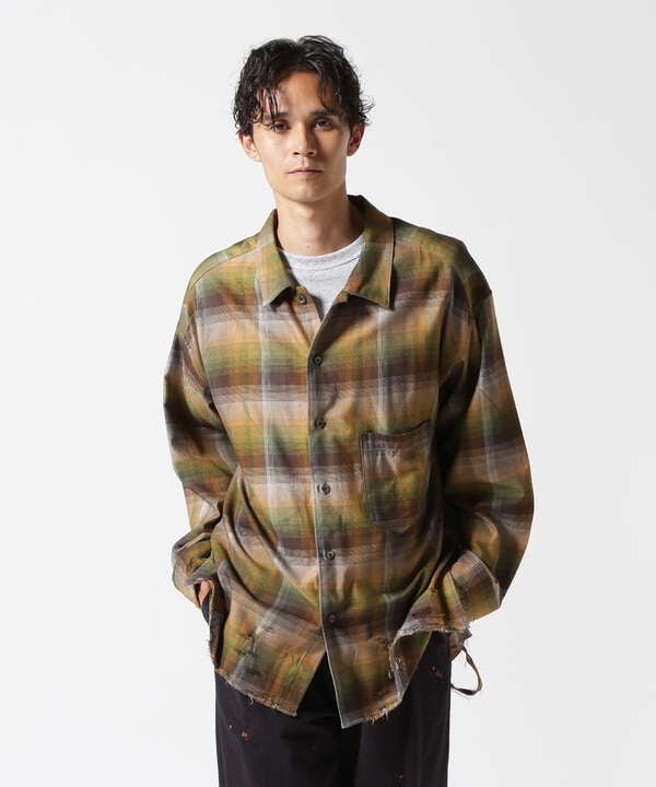 ANCELLM/アンセルム/R/C CHECK CRASH LS SHIRT