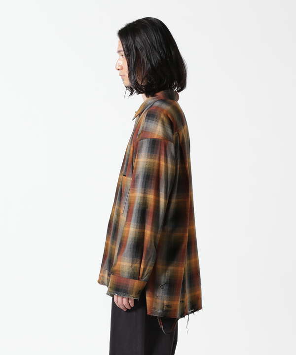 ANCELLM/アンセルム/R/C CHECK CRASH LS SHIRT