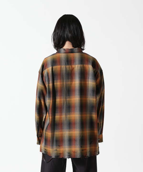 ANCELLM/アンセルム/R/C CHECK CRASH LS SHIRT