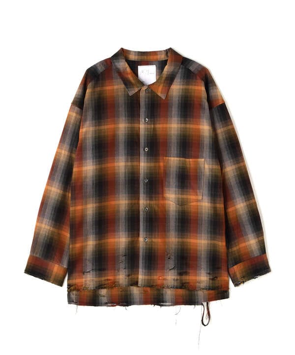 ANCELLM/アンセルム/R/C CHECK CRASH LS SHIRT