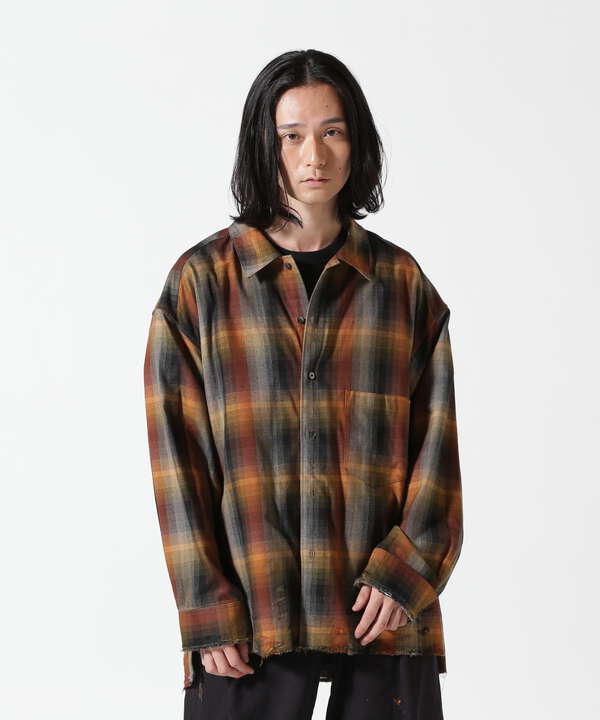 ANCELLM/アンセルム/R/C CHECK CRASH LS SHIRT