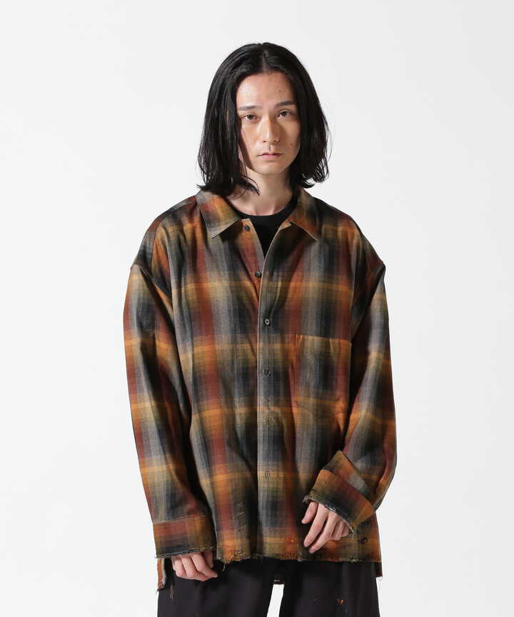 ANCELLM/アンセルム/R/C CHECK CRASH LS SHIRT