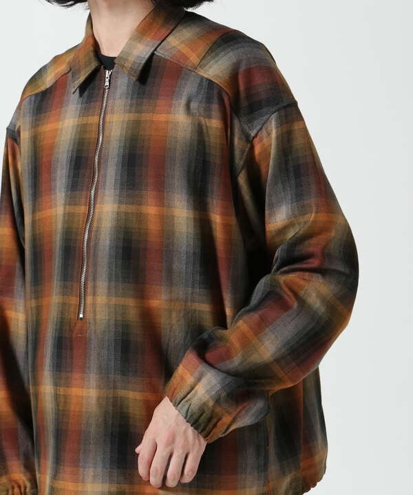 ANCELLM/アンセルム/ R/C CHECK PULL OVER SHIRT/ANC-SH45