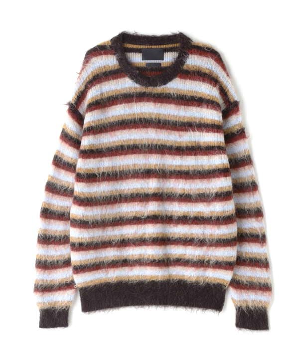 YOKE/ヨーク/MOHAIR BORDER SWEATER