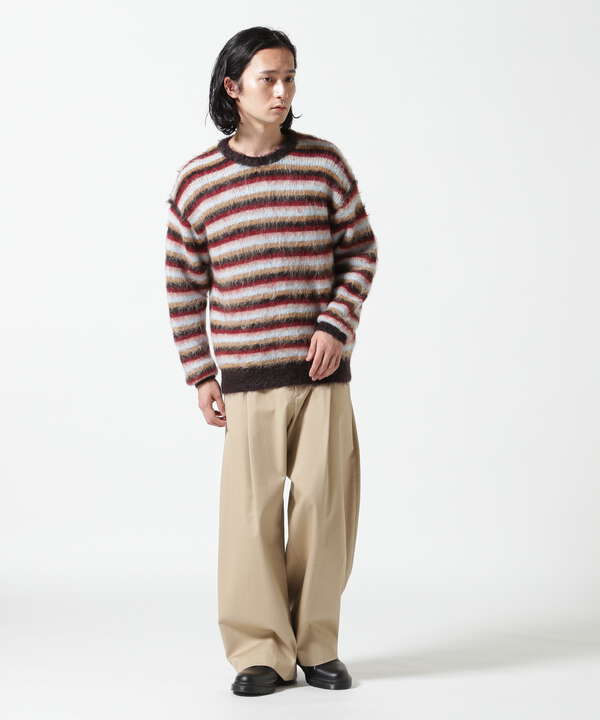 YOKE/ヨーク/MOHAIR BORDER SWEATER