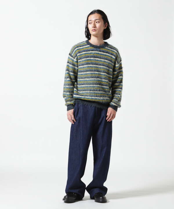 YOKE/ヨーク/MOHAIR BORDER SWEATER