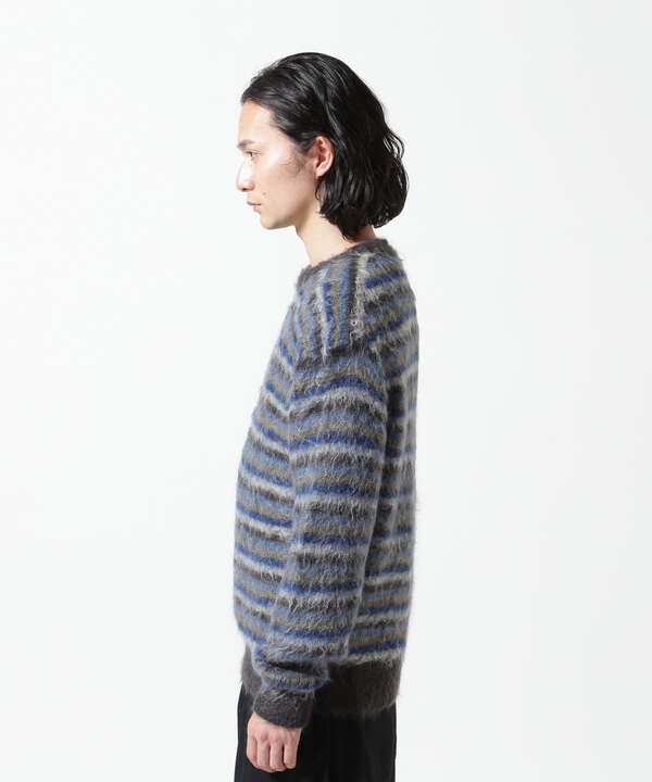 YOKE/ヨーク/MOHAIR BORDER SWEATER