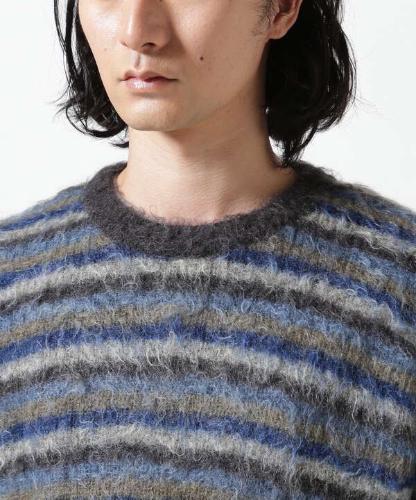 YOKE/ヨーク/MOHAIR BORDER SWEATER