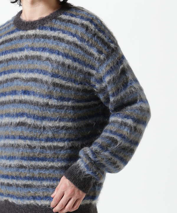 YOKE/ヨーク/MOHAIR BORDER SWEATER