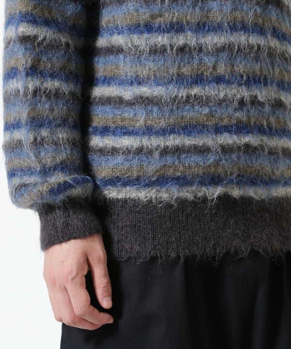 YOKE/ヨーク/MOHAIR BORDER SWEATER