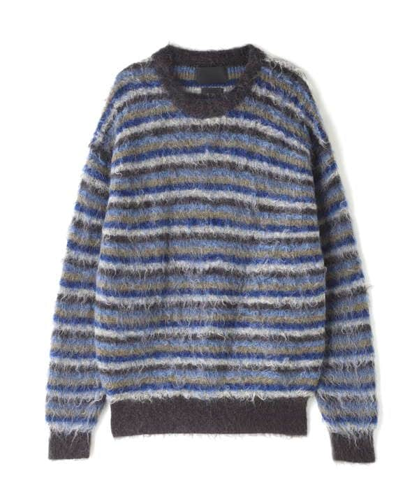 YOKE/ヨーク/MOHAIR BORDER SWEATER