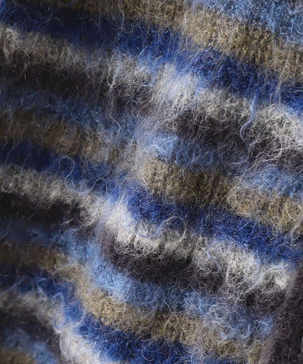 YOKE/ヨーク/MOHAIR BORDER SWEATER