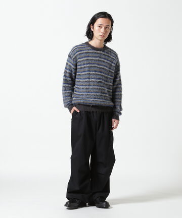 YOKE/ヨーク/MOHAIR BORDER SWEATER