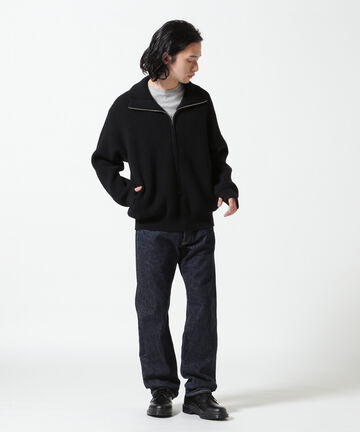 YOKE/ヨーク/ 3/4 FRONT ZIP HIGHNECK RIB SWEATER