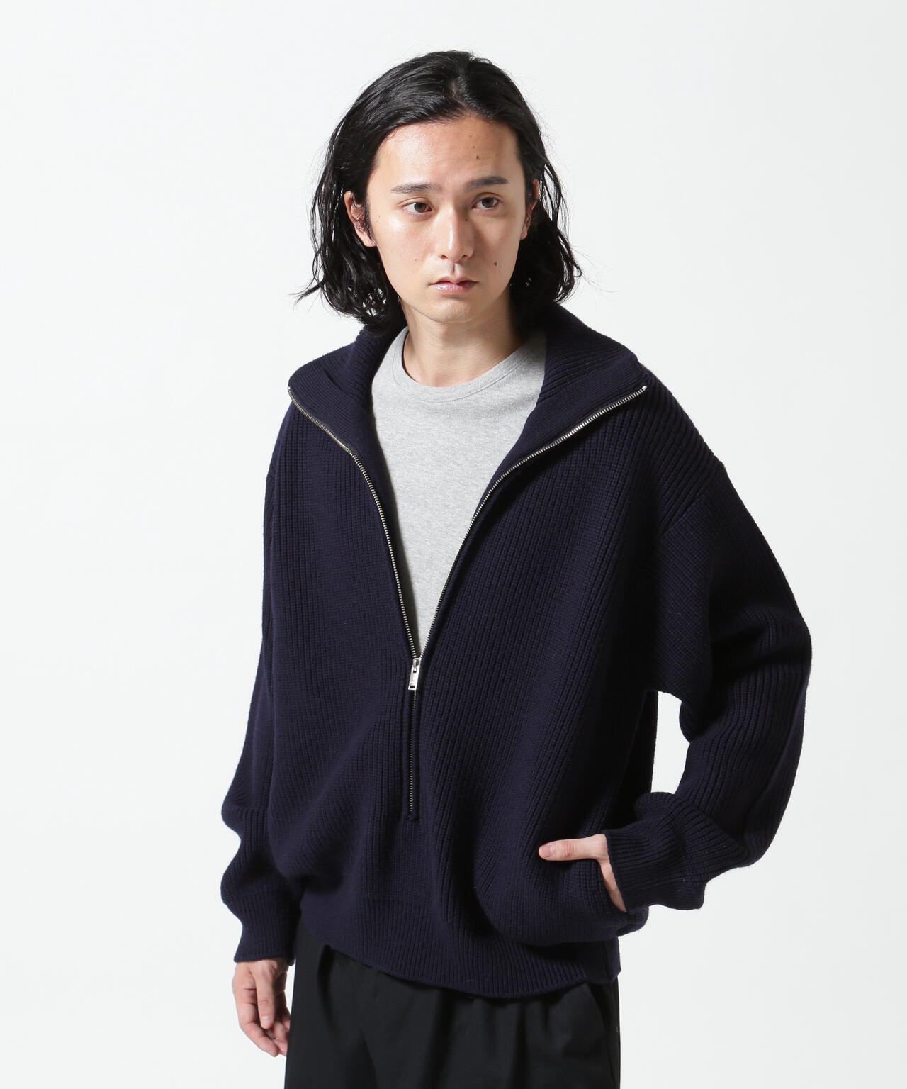 YOKE/ヨーク/ 3/4 FRONT ZIP HIGHNECK RIB SWEATER | GARDEN ( ガーデン ) | US ONLINE  STORE（US オンラインストア）