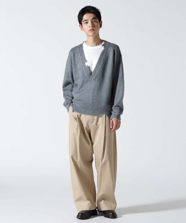 Toironier/トワロニエ/mohair v neck knit