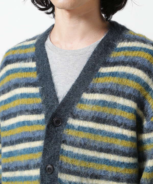 YOKE/ヨーク/MOHAIR BORDER CARDIGAN