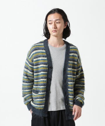 YOKE/ヨーク/MOHAIR BORDER CARDIGAN