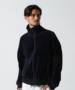 ANCELLM VELOUR SWITCHING JACKET NAVY