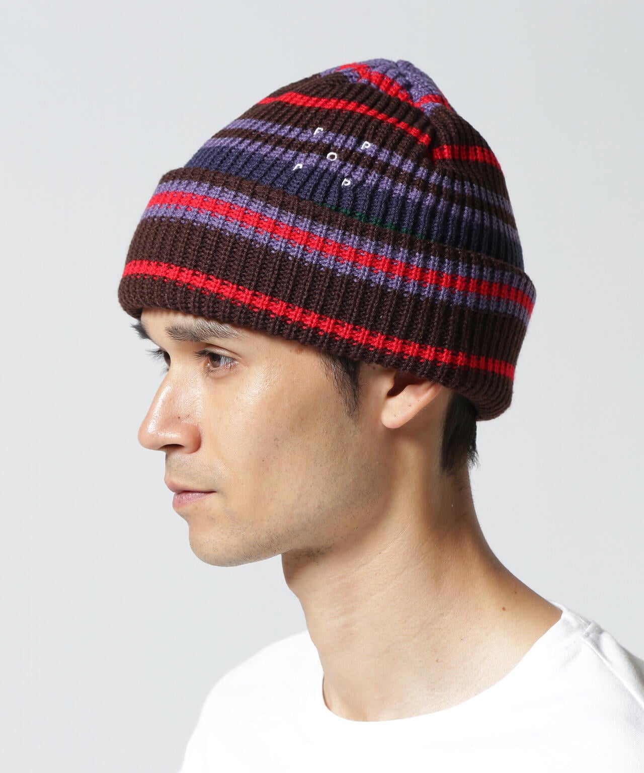 POP TRADING COMPANY/ポップ トレーディング カンパニー/Pop Striped Beanie | GARDEN ( ガーデン )  | US ONLINE STORE（US オンラインストア）