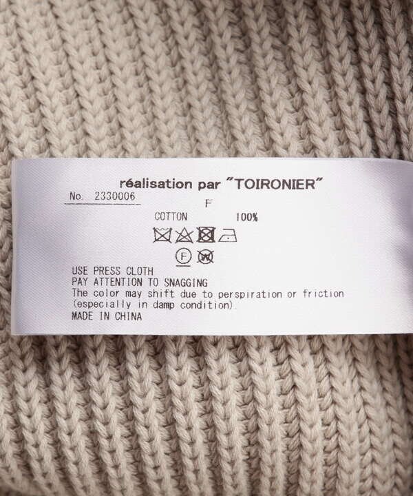 Toironier/トワロニエ/Half Zip Knit
