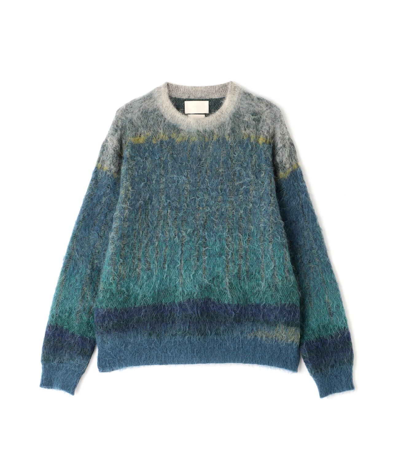 YOKE/ヨーク/KID MOHAIR WOOL BRUSHED TREE JAQUARD SWEATER