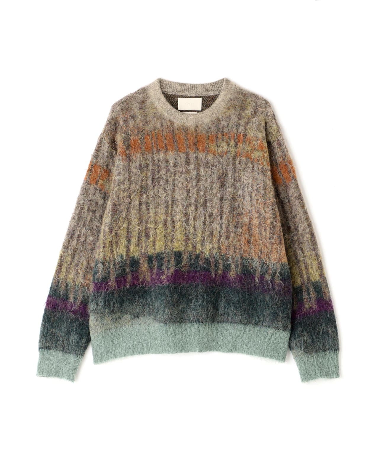 YOKE/ヨーク/KID MOHAIR WOOL BRUSHED TREE JAQUARD SWEATER