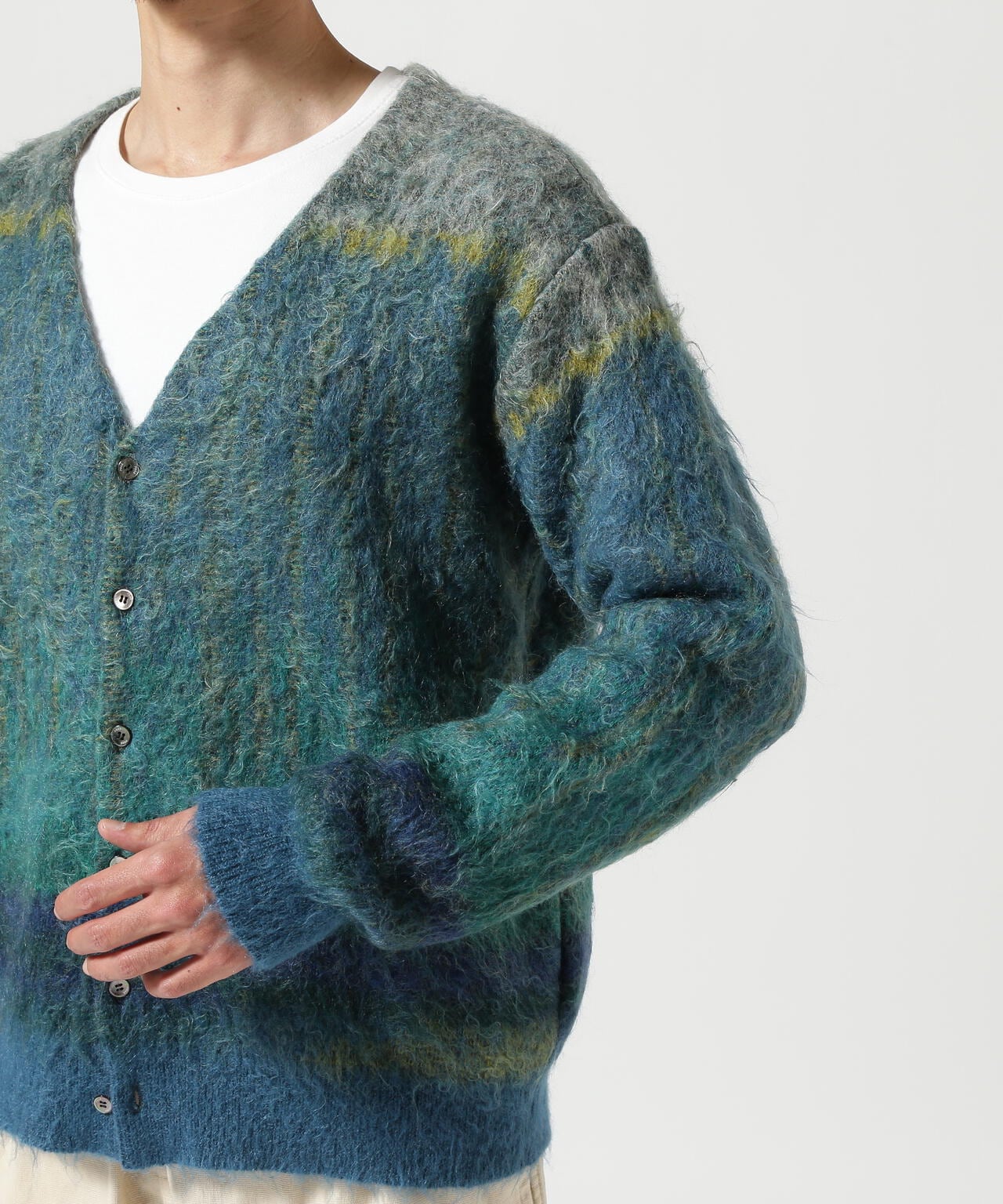 YOKE/ヨーク/KID MOHAIR WOOL BRUSHED TREE JAQUARD CARDIGAN | GARDEN ( ガーデン ) |  US ONLINE STORE（US オンラインストア）