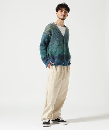 YOKE/ヨーク/KID MOHAIR WOOL BRUSHED TREE JAQUARD CARDIGAN