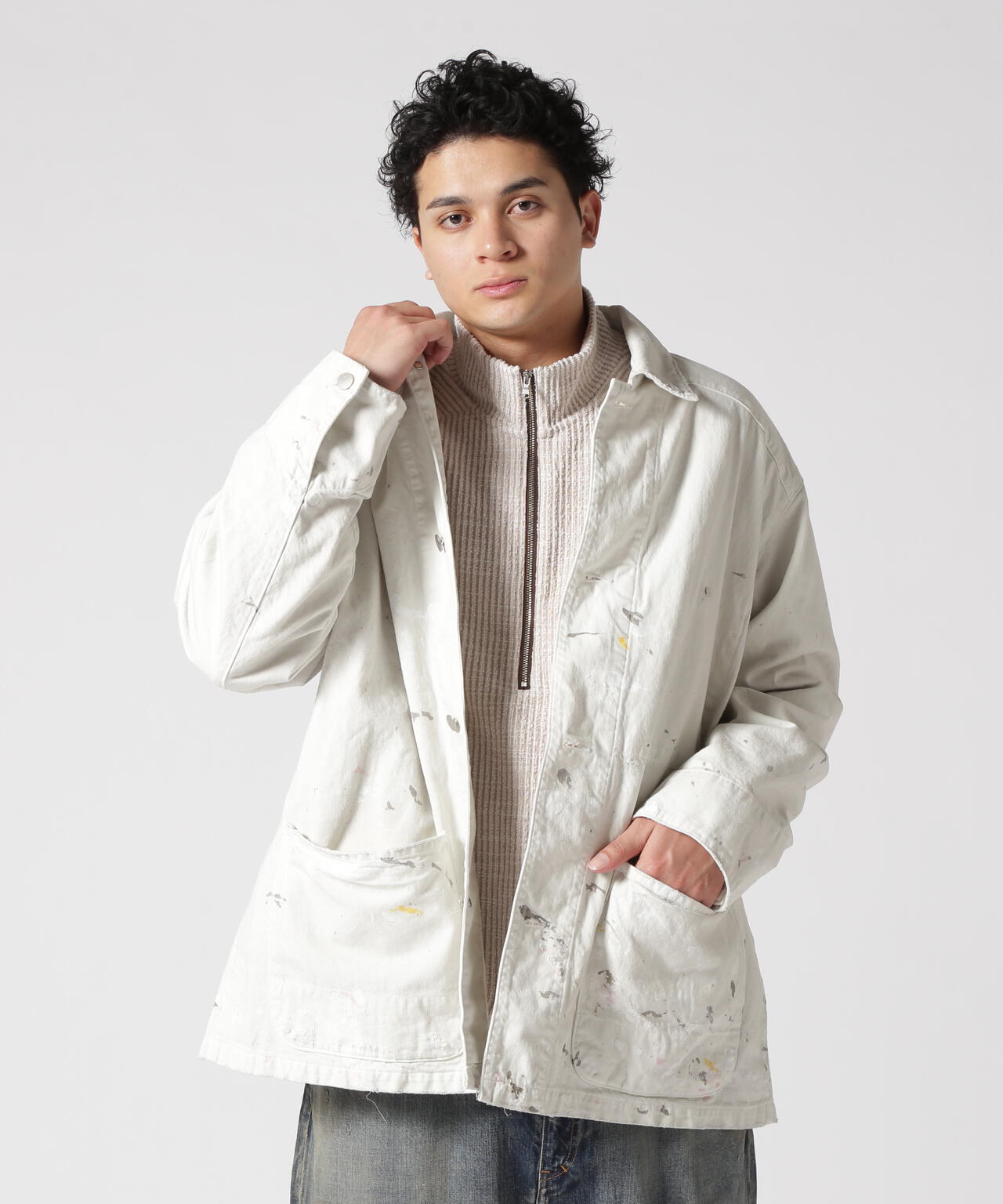 DENIM COVERALL(WHITE) – ANCELLM