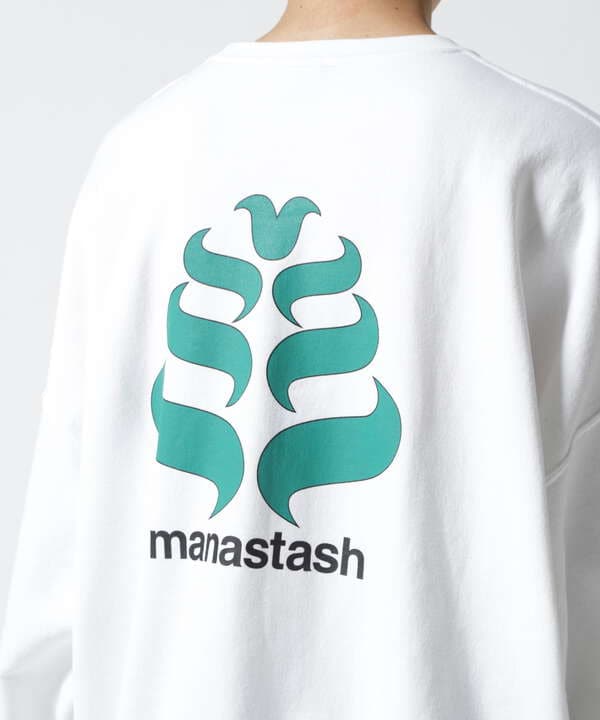 MANASTASH/マナスタッシュ/StackLogo CrewneckSweat/グラフィックプリントクルーネックスウェット