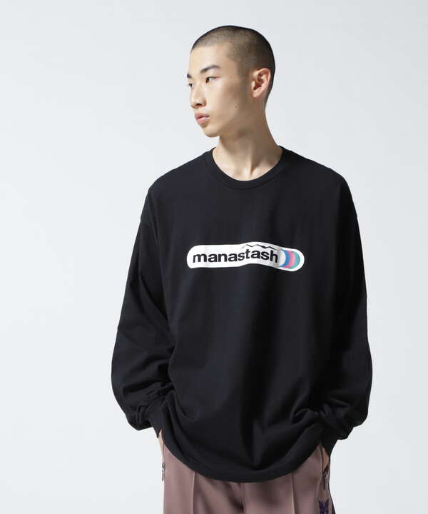 MANASTASH/マナスタッシュ/RaveLogo L/S T-Shirts/ロゴプリントロングスリーブTシャツ