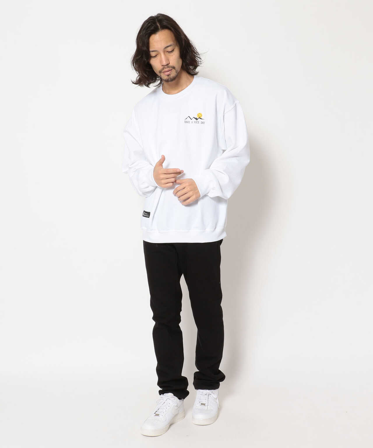 MANASTASH/マナスタッシュ OVAL SMILE SWEAT SHIRTS オーバルスマイル