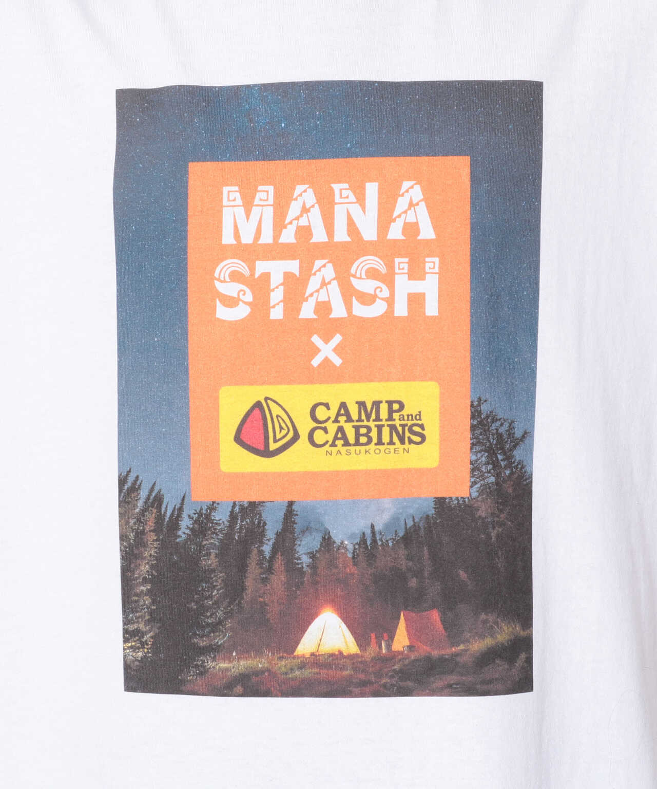 MANASTASH/マナスタッシュ　STARRY NIGHT TEE for CAMP and CABINS キャンプ＆キャビンズ
