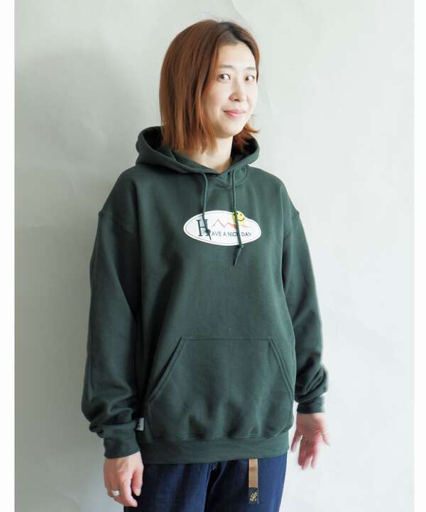 MANASTASH/マナスタッシュ W's SMILE EMB HOODIE ウィメンズ スマイル