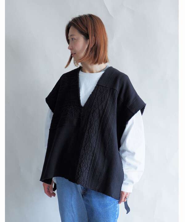 MANASTASH/マナスタッシュ　W's PATCHWORK VEST　パッチワークベスト