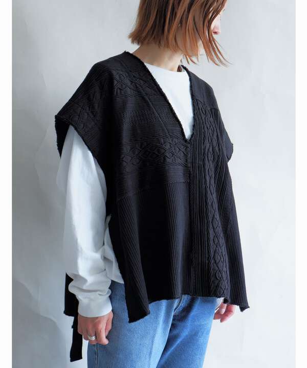 MANASTASH/マナスタッシュ　W's PATCHWORK VEST　パッチワークベスト